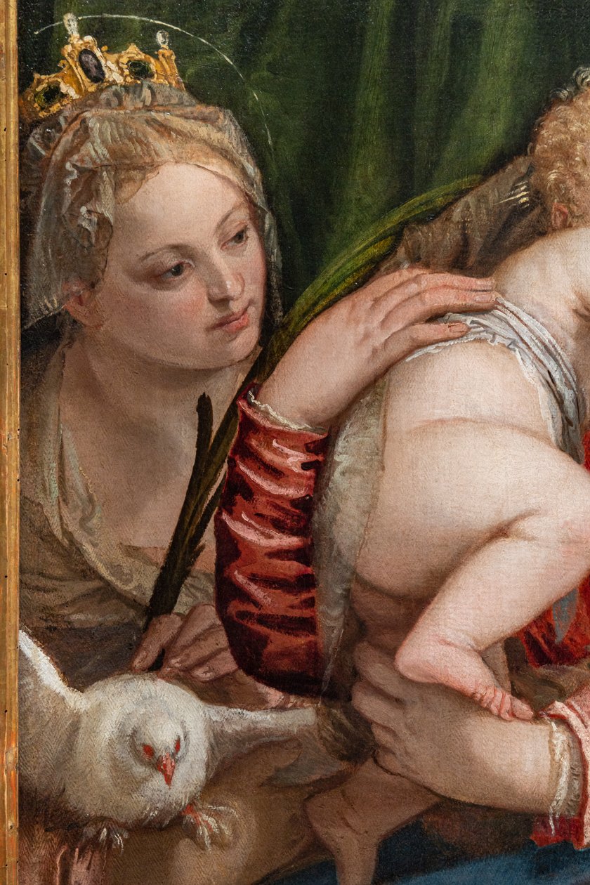 Madonna e o Menino Jesus entre S. Catarina de Alessandria e Pedro, detalhe de (1528 88) Veronese