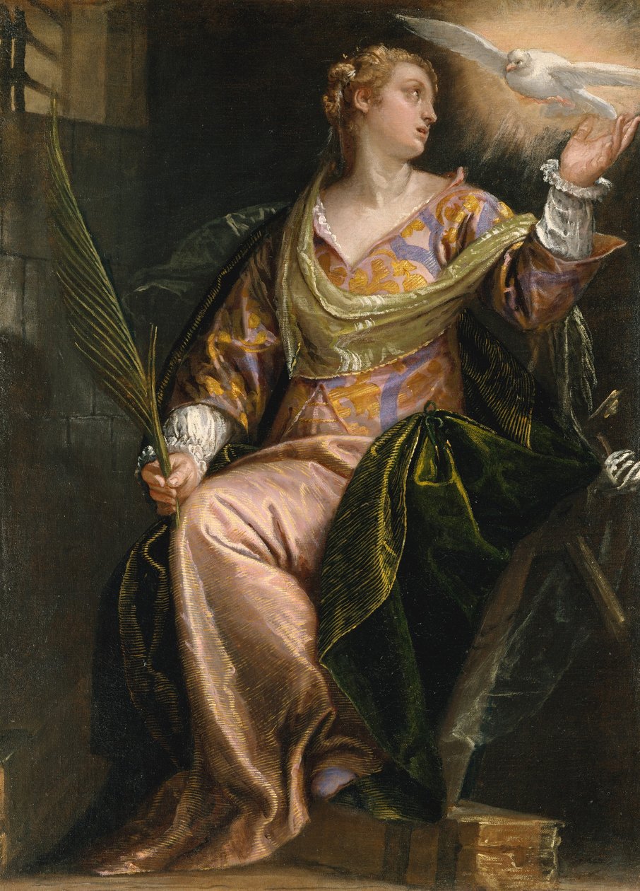 Santa Catarina de Alexandria na prisão, c.1580-5 (óleo sobre tela) de Veronese