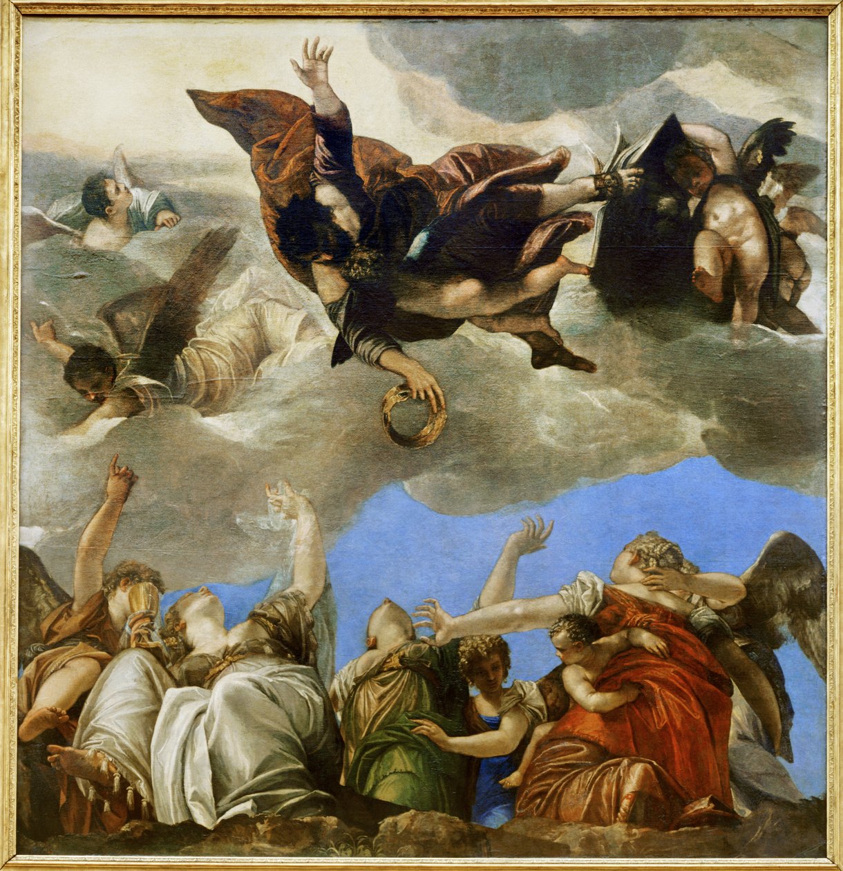Saint Marc couronnant les vertus theologales - São Marcos que recompensa as virtudes teológicas ... de (1528 88) Veronese