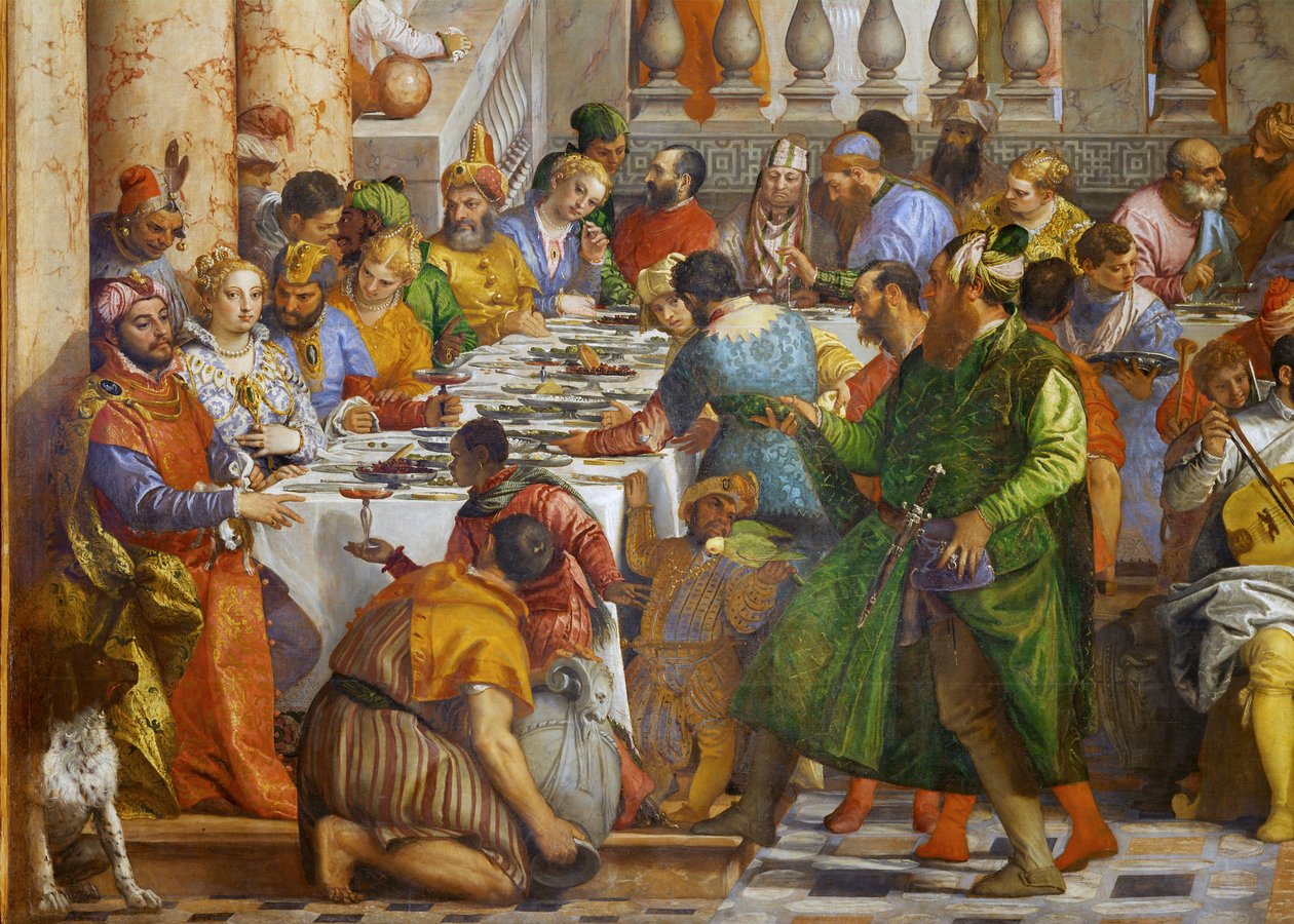 O casamento em Cana ... de (1528 88) Veronese