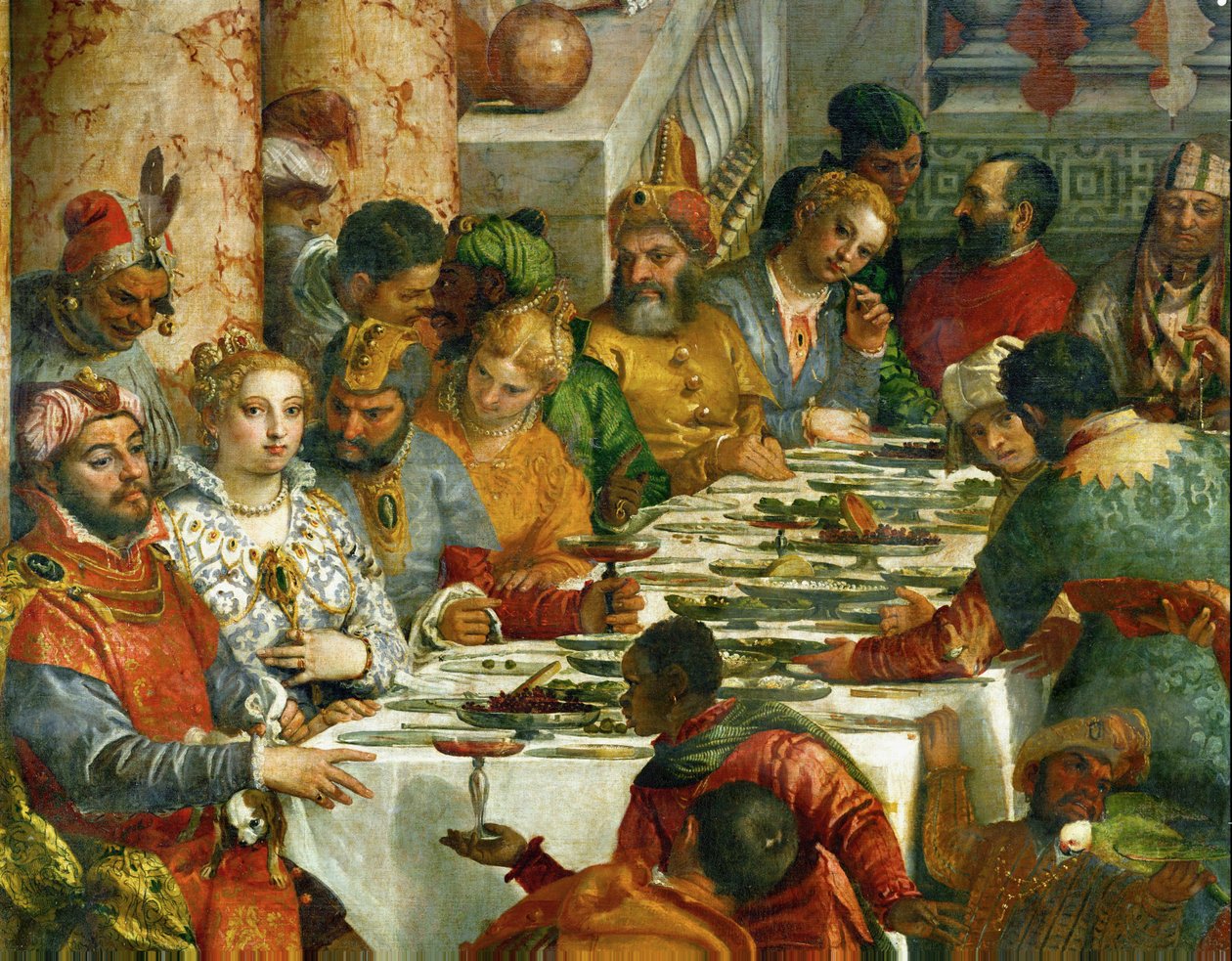 O casamento em Cana ... de (1528 88) Veronese