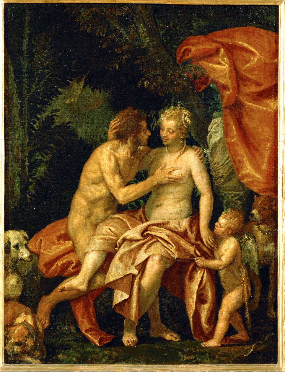 Vénus e Adónis (óleo sobre tela) de (1528-88) Veronese