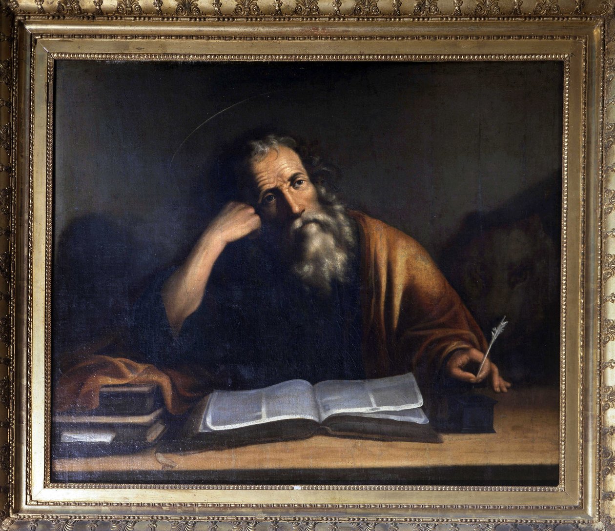 São Marcos Escrevendo o Evangelho - atribuído a Veronese, Igreja de La Turbie. de Veronese