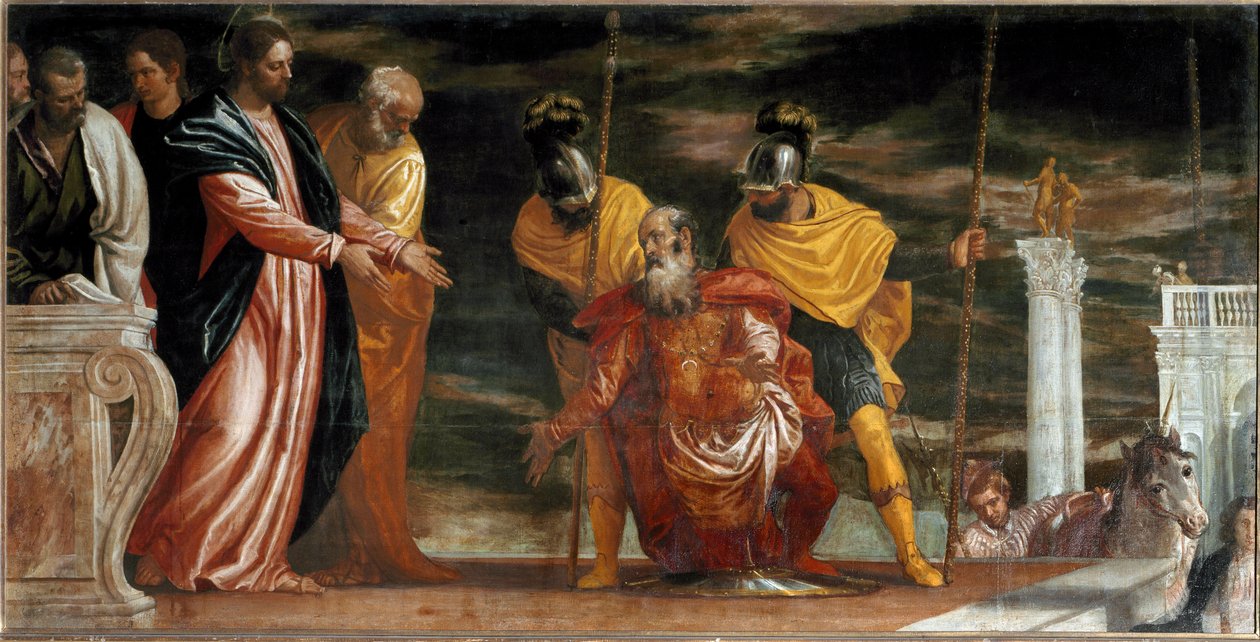 Jesus e o Centurião de Capharnaum (Pintura, c.1580) de Veronese