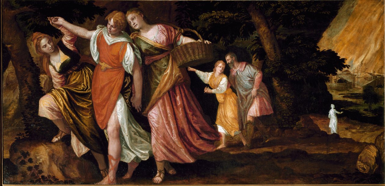 Loth e suas filhas (Pintura, c.1580) de Veronese