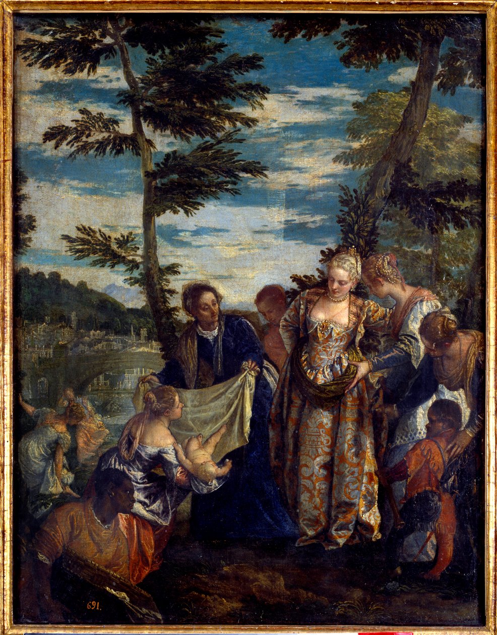 Moisés poupa água. Pintura de Paolo Veronese (1528-1588) de Veronese