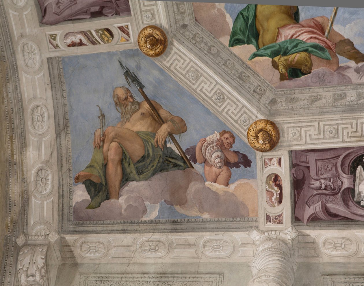Paolo Caliari conhecido como Veronese, fresco, Villa Barbaro, Maser, Itália de Veronese