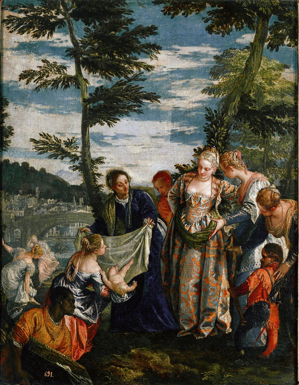 O Achado de Moisés (Pintura, c.1580) de Veronese