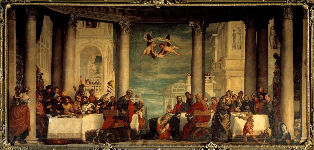 A Refeição na Casa de Simão o Fariseu Pintura de Paolo Veronese (1528-1588) de Veronese