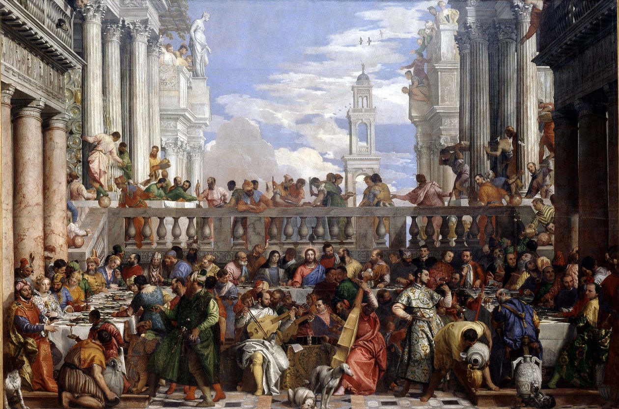 O Casamento de Caná (Milagre da transformação da água em vinho por Veronese de Veronese
