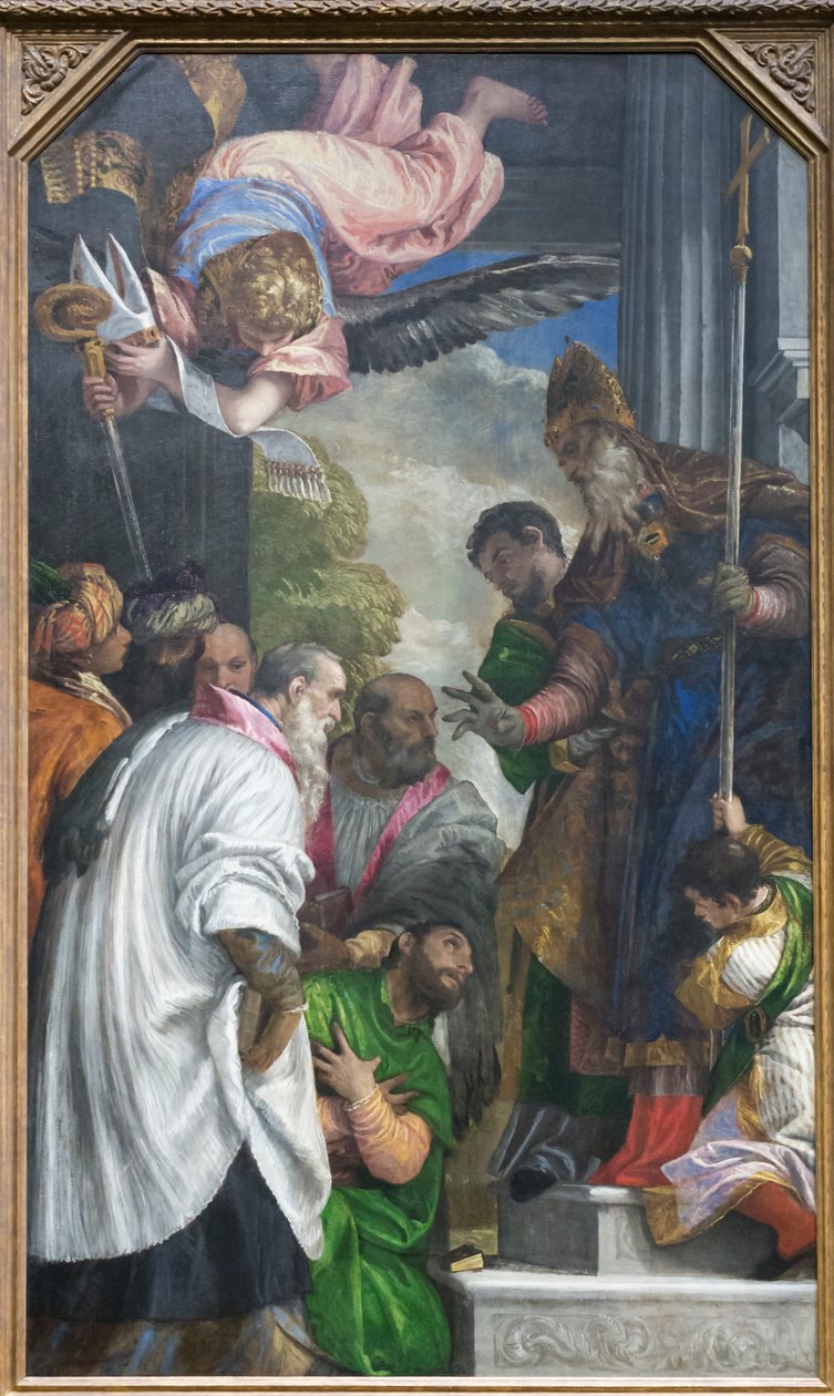 A consagração de São Nicolau de (1528 88) Veronese