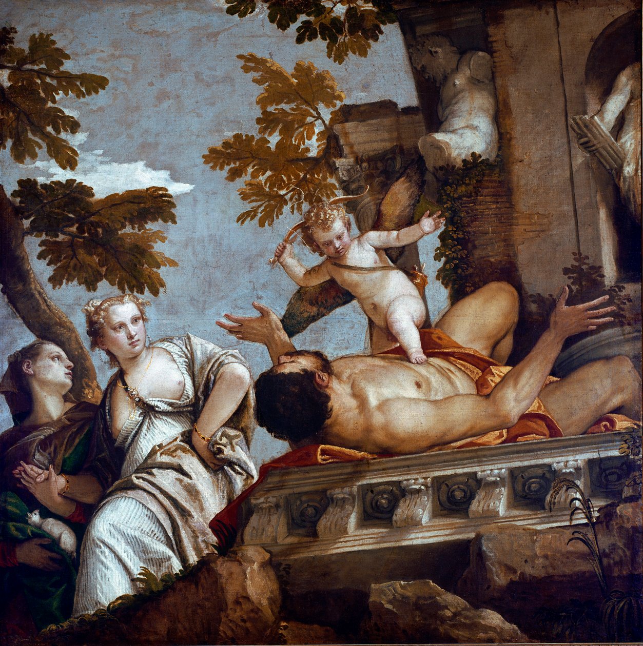 As quatro alegorias: desilusão ou engano. Pintura de Paolo Caliari chamada Paolo Veronese (1528-1588), cerca de 1565. Dim: 185x193cm. Londres, National Gallery. de Veronese