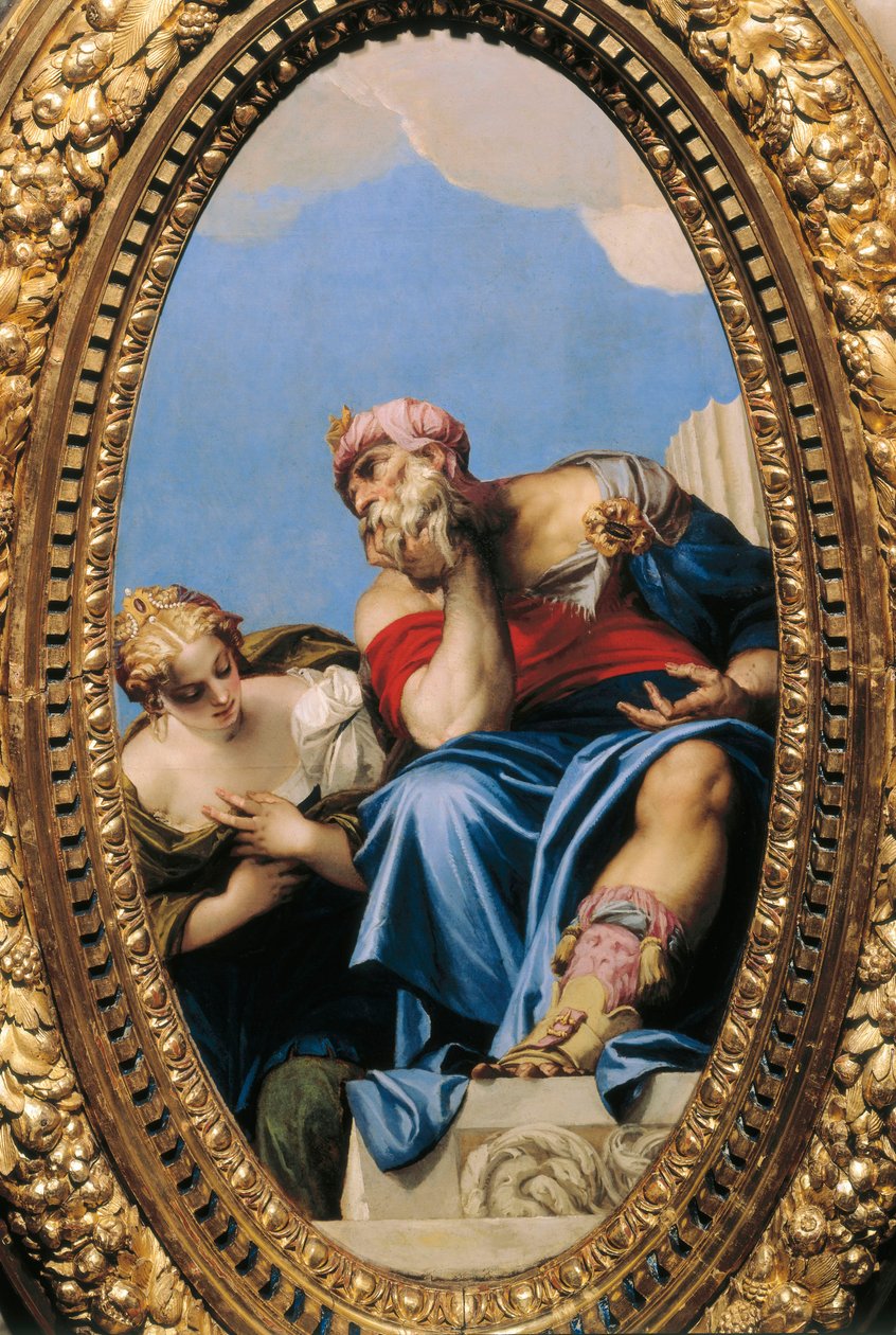 O velho oriental e a jovem mulher de Veronese