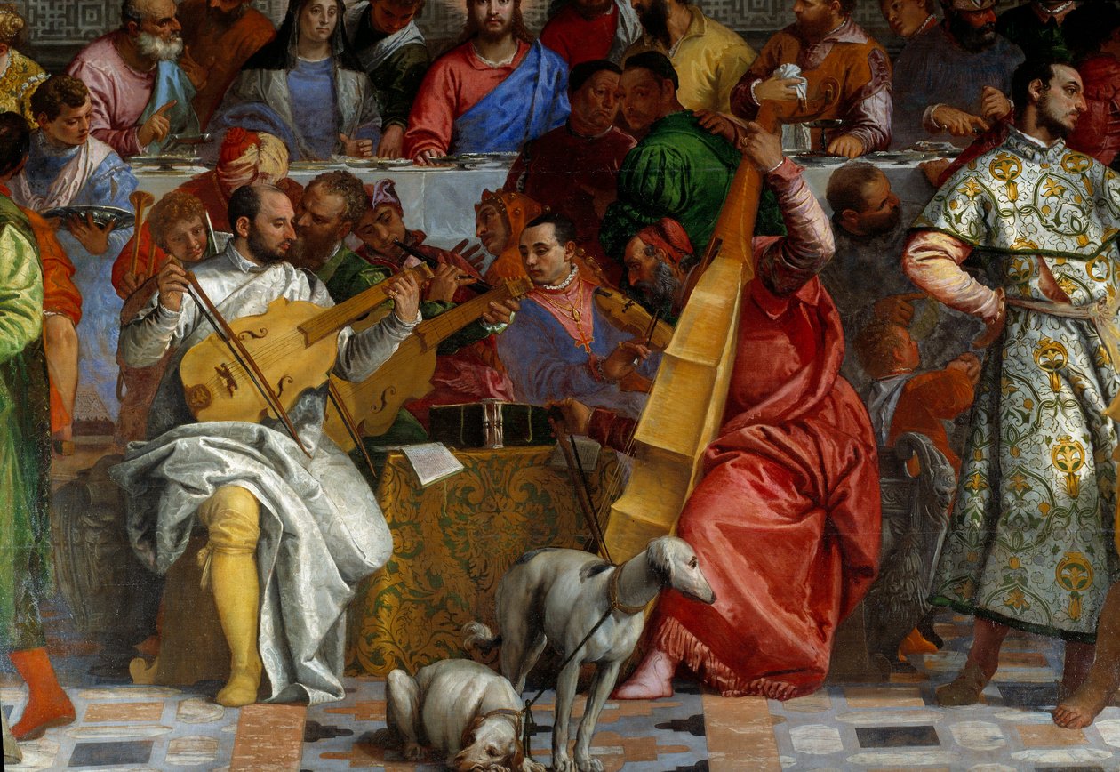 O casamento de Caná, detalhe: os músicos. Fresco de Paolo Veronese (1528-1588) Ec. sex. de Veronese