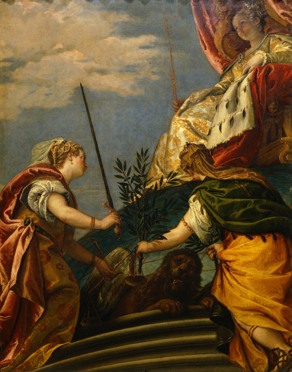 Veneza entre glória e paz, de Paolo Caliari conhecido como Veronese (1528-1588), óleo sobre tela de (1528 88) Veronese