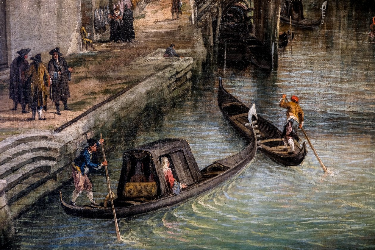 O riacho dos mendigos, c. 1723 (óleo sobre tela) de (1697-1768) Canaletto