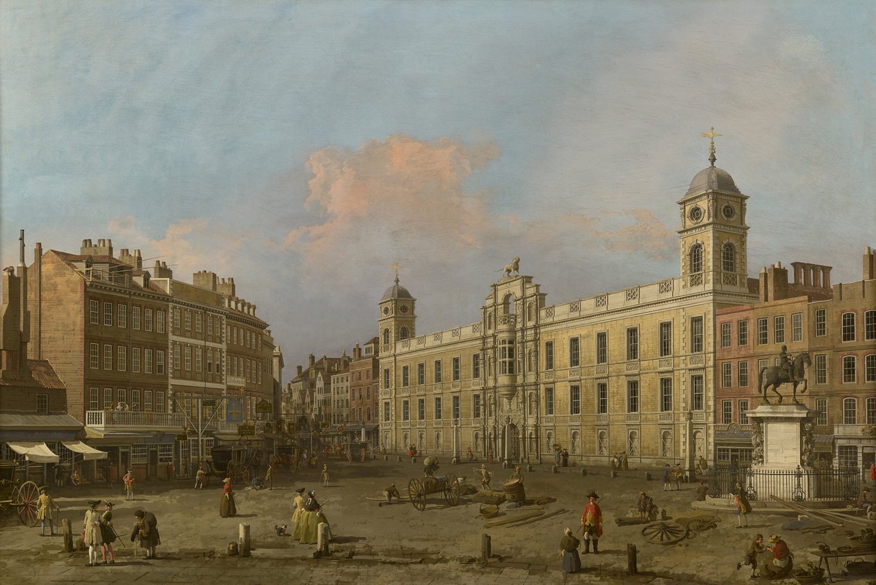 Londres, uma vista da Northumberland House, olhando para o leste de Canaletto