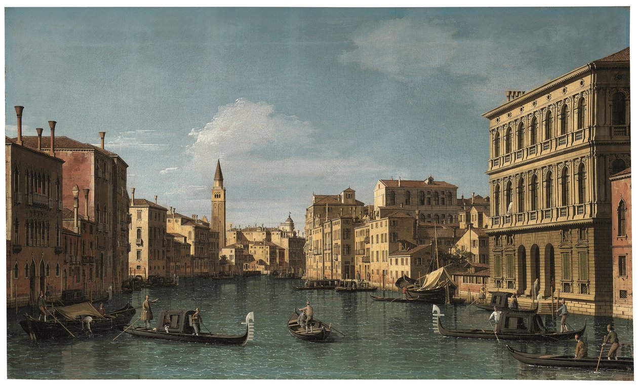 O Grande Canal, Veneza, olhando para noroeste do Ca