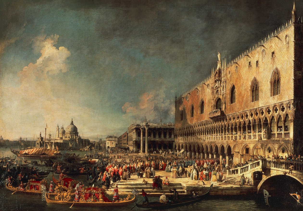 A chegada do embaixador francês em Veneza de (1697 1768) Canaletto
