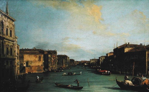 Vista do Grande Canal a partir da Ponte Rialto de Canaletto