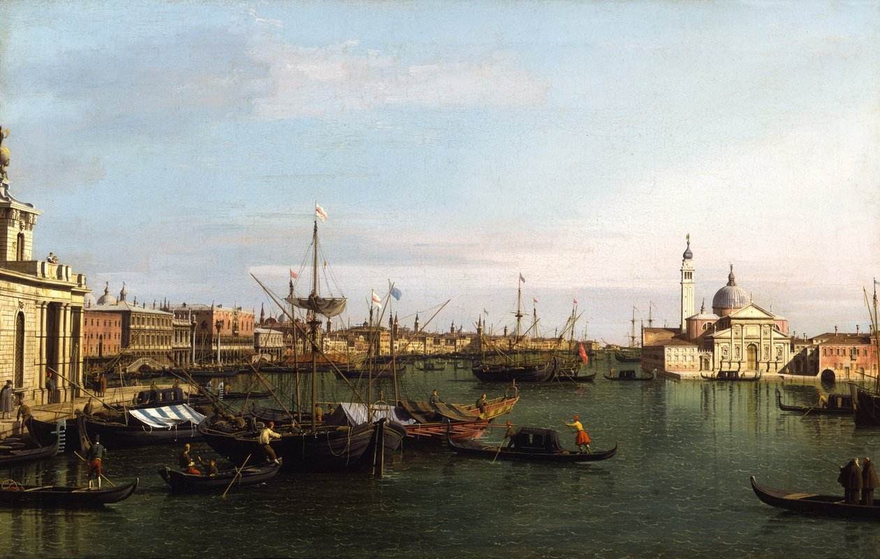 Vista de Veneza: Basílica de San Giorgio Maggiore (óleo sobre tela) de (1697 1768) Canaletto