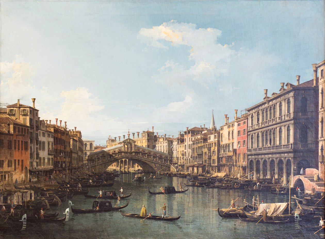 Vista de Veneza com a ponte Rialto de (1697 1768) Canaletto