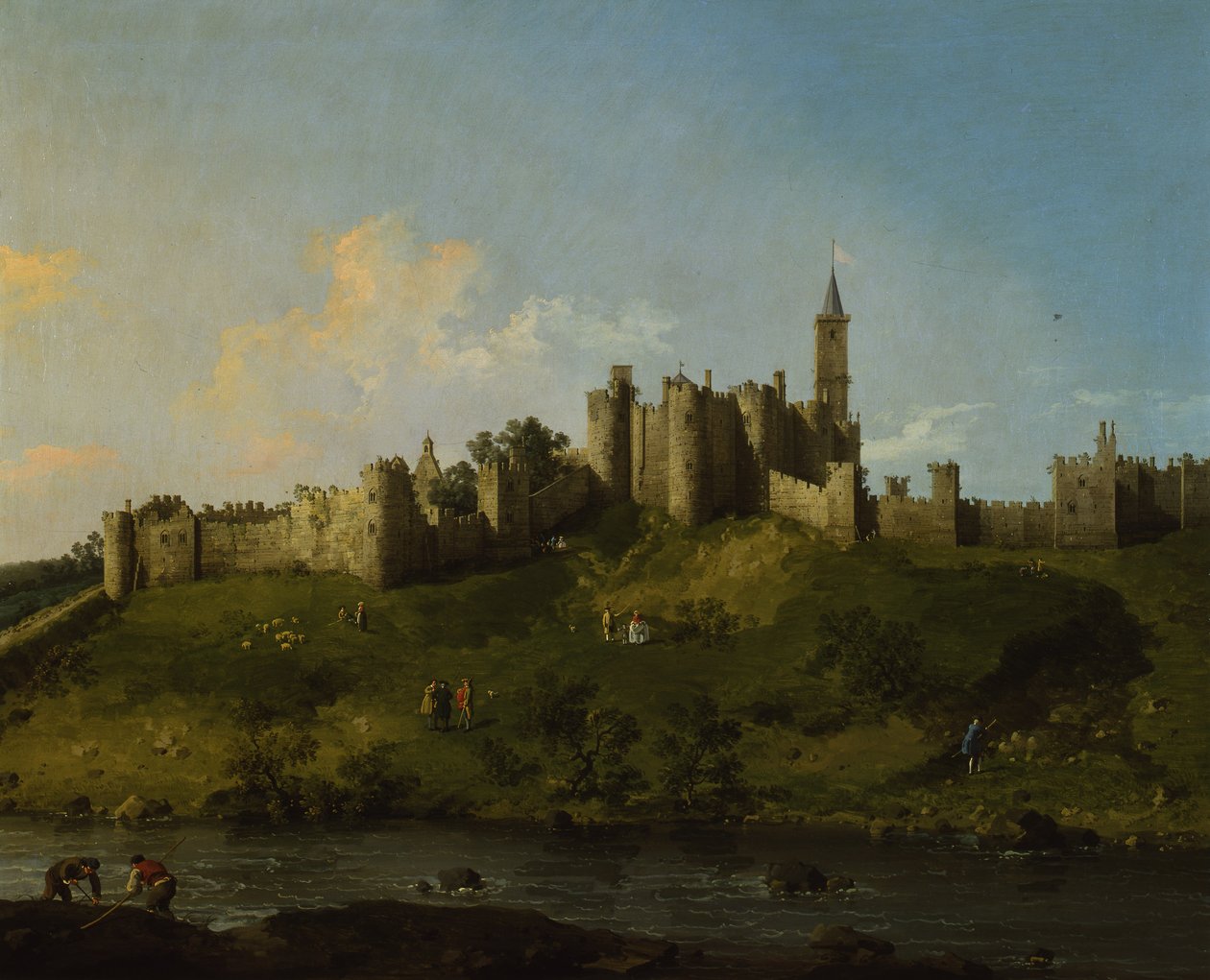 Uma vista do Castelo de Alnwick de Canaletto