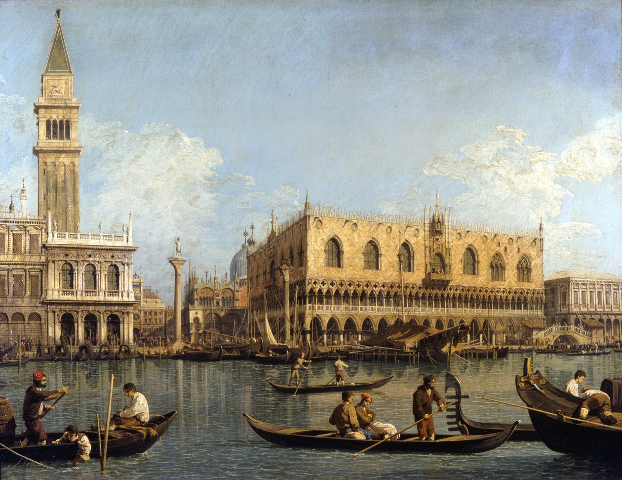 Canaletto (1697 - 1768): Vista do Palácio Ducal em Veneza Milão Galeria de Arte Brera de Canaletto