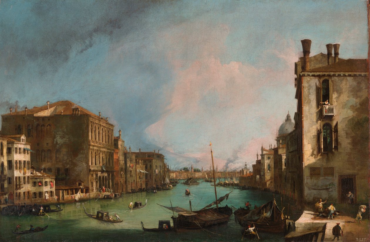 "Le grand Canal a Venise, Italie" (O Grande Canal em Veneza) Peinture de Giovanni Antonio Canal (Canaletto) (1697-1768) Dim 65,5x97,5 cm Óleo sobre tela 1723 State Art Gallery, Dresde de Canaletto