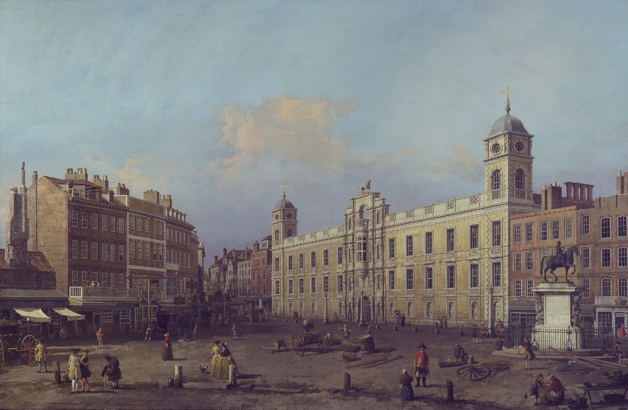 Londres, uma vista da Northumberland House, olhando para leste de Canaletto