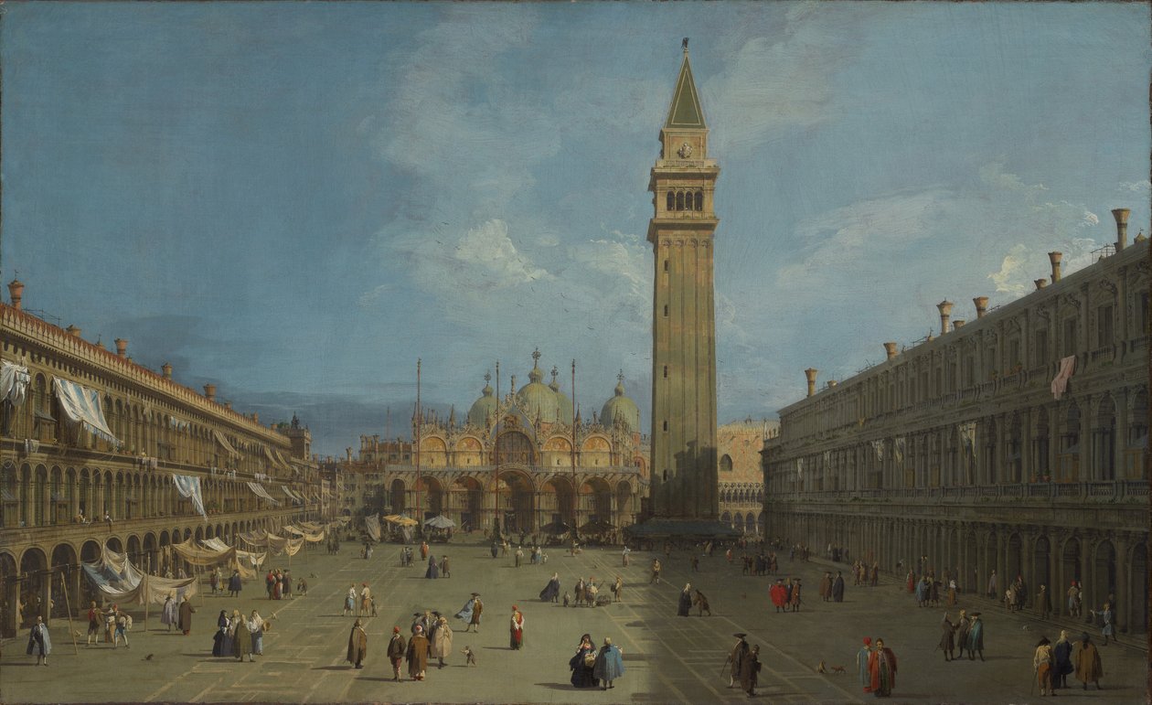 Piazza San Marco, c.1730 (óleo sobre tela) de Canaletto