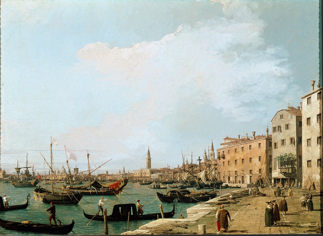 Vista na riva degli Schiavoni, Veneza (óleo sobre tela de Canaletto