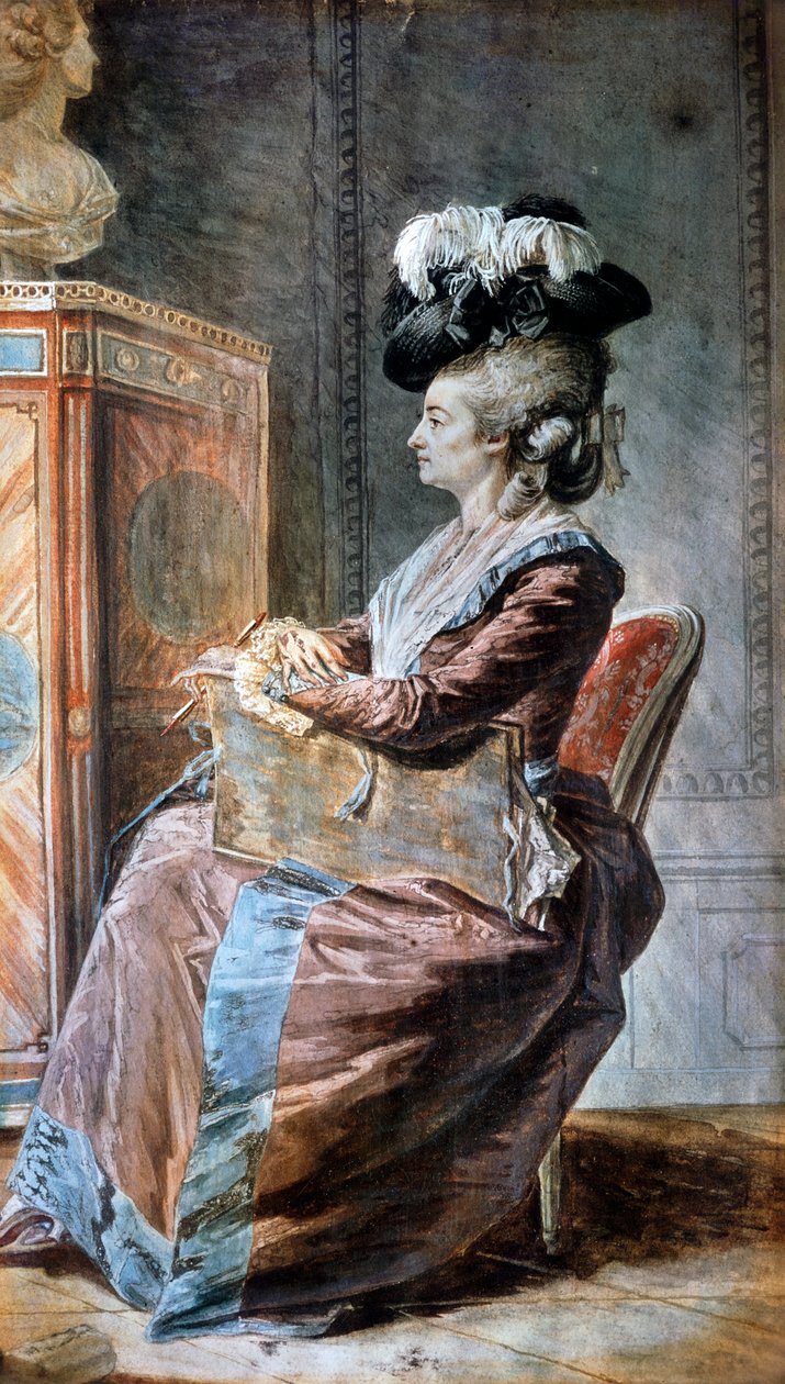 O desenhista, de Louis de Carmontelle (1717-1806), desenho. de Carmontelle