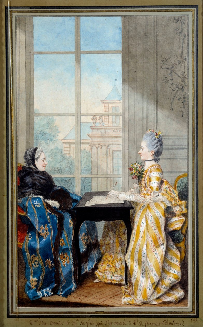 Retrato de Madame du Moutier e Mademoiselle La Ville, Esposa de Monsieur Clermont d