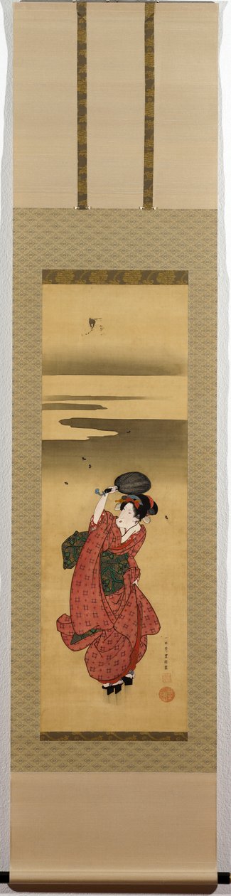 Mulher jovem a caçar pirilampos de (1777-1835) Toyokuni II