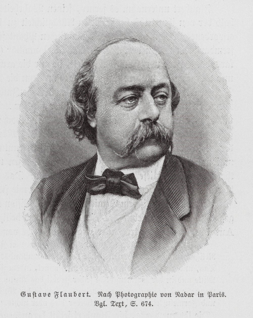 Gustave Flaubert, romancista francês (gravura) de (1820-1910) (after) Nadar