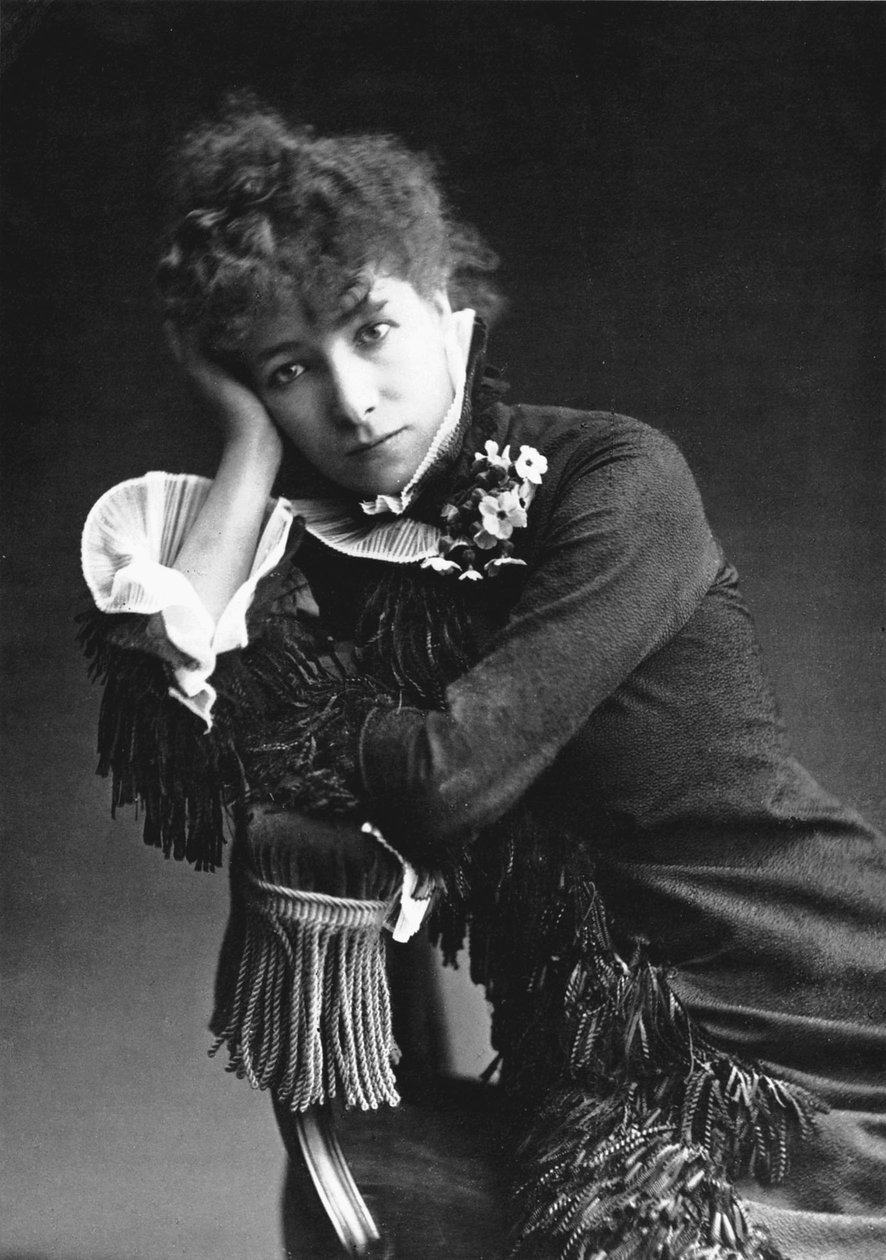 Sarah Bernhardt (1844-1923), foto de Nadar em 1877 de (1820 1910) Nadar