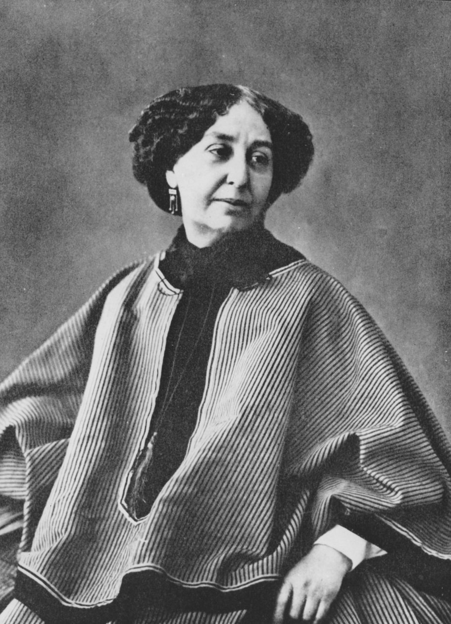 George Sand (Aurore Dupin, Baronne Dudevant) (1804-1876), escritor francês, fotografado por Nadar por volta de 1865 de Nadar