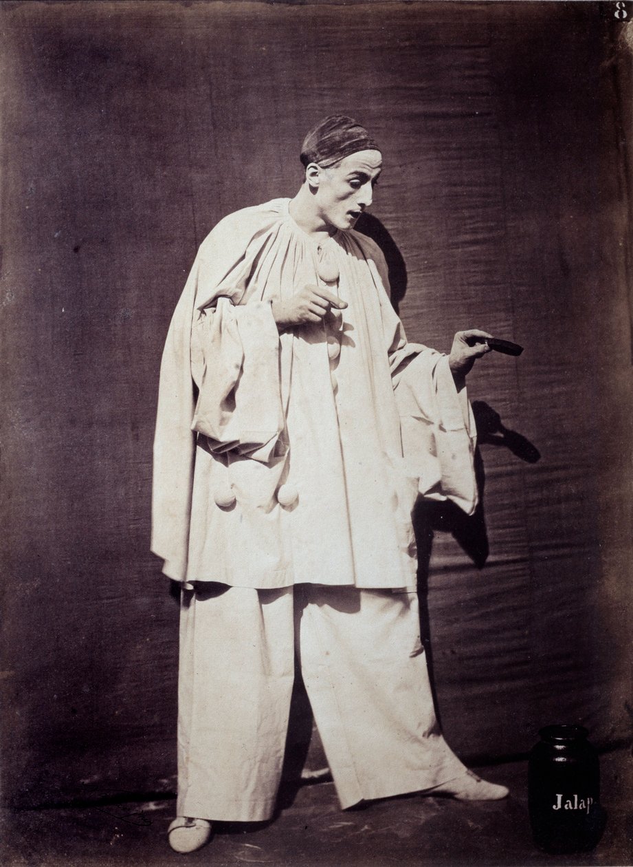 Mímico: Charles Deburau (1829-1873) em "Pierrot no pote da medicina". de Nadar