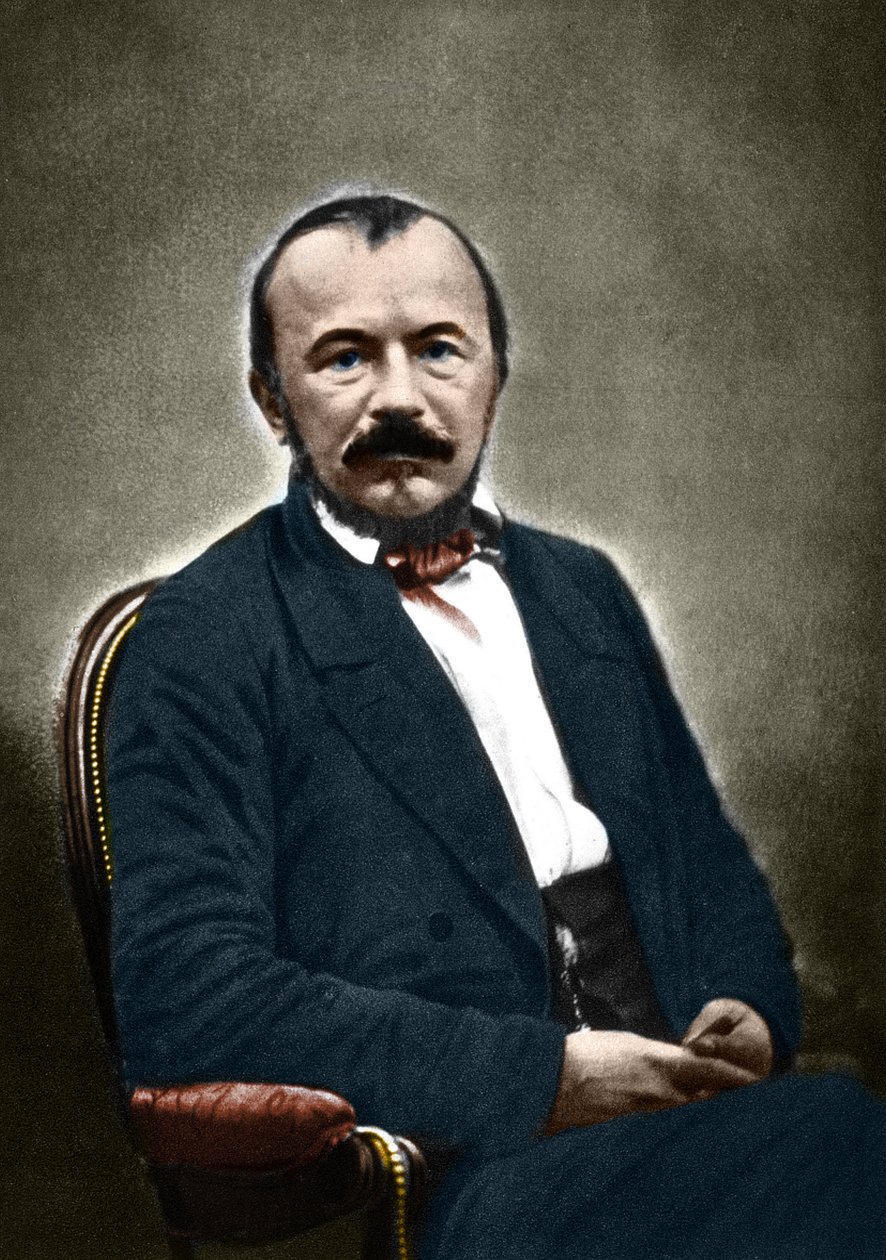 Retrato do escritor francês Gerard de Nerval (1808-1855). de Nadar
