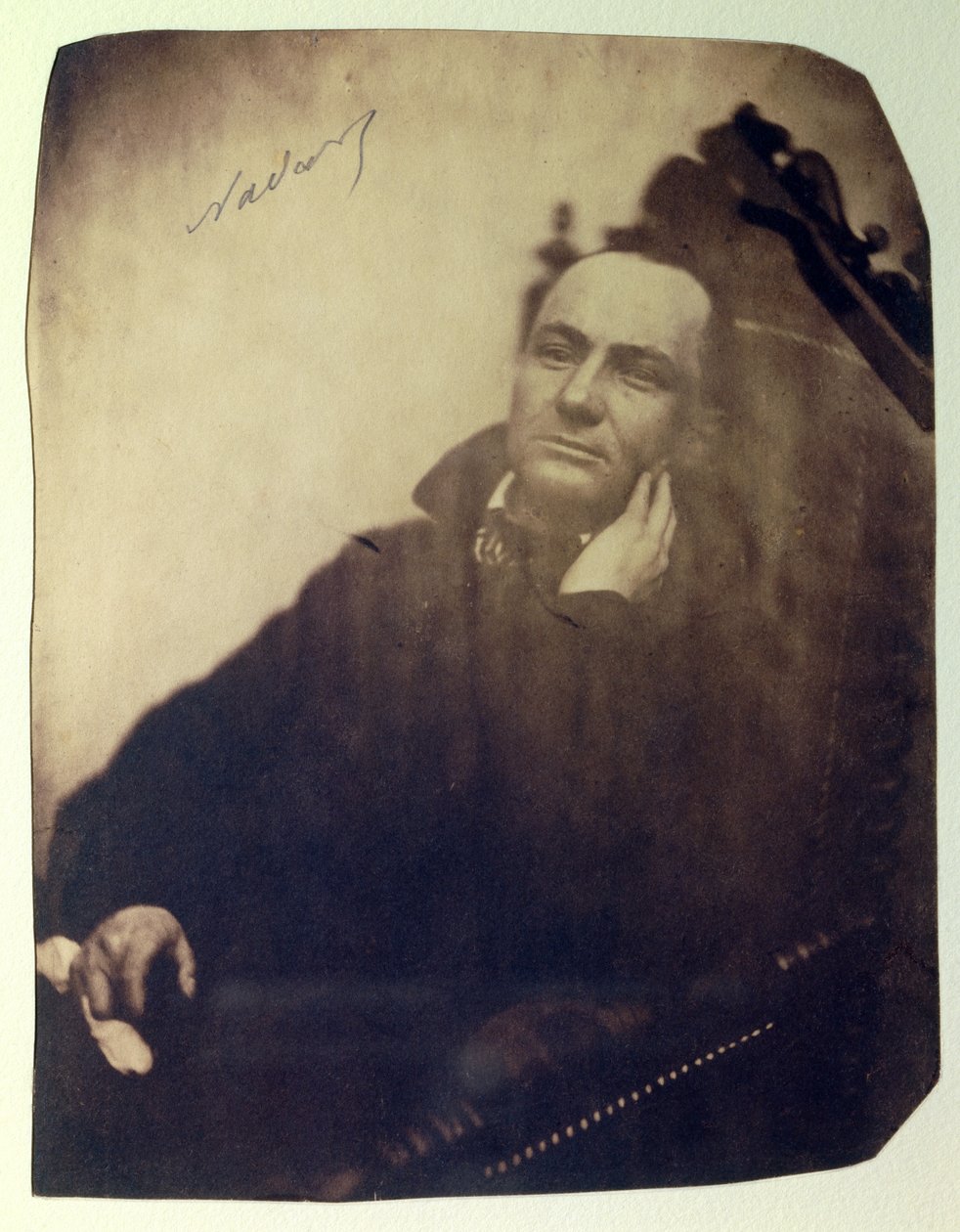 Retrato do poeta francês Charles Baudelaire (1821-1867). 1855 de Nadar