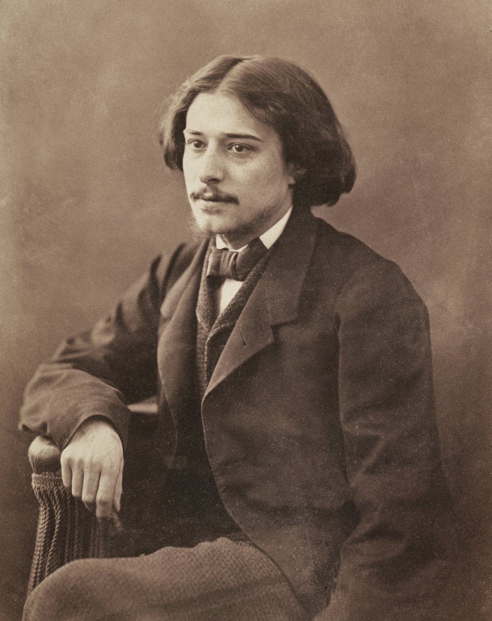 Retrato do escritor Alphonse Daudet (1840-1897) por Nadar, Gaspard-Felix (1820-1910) de Nadar
