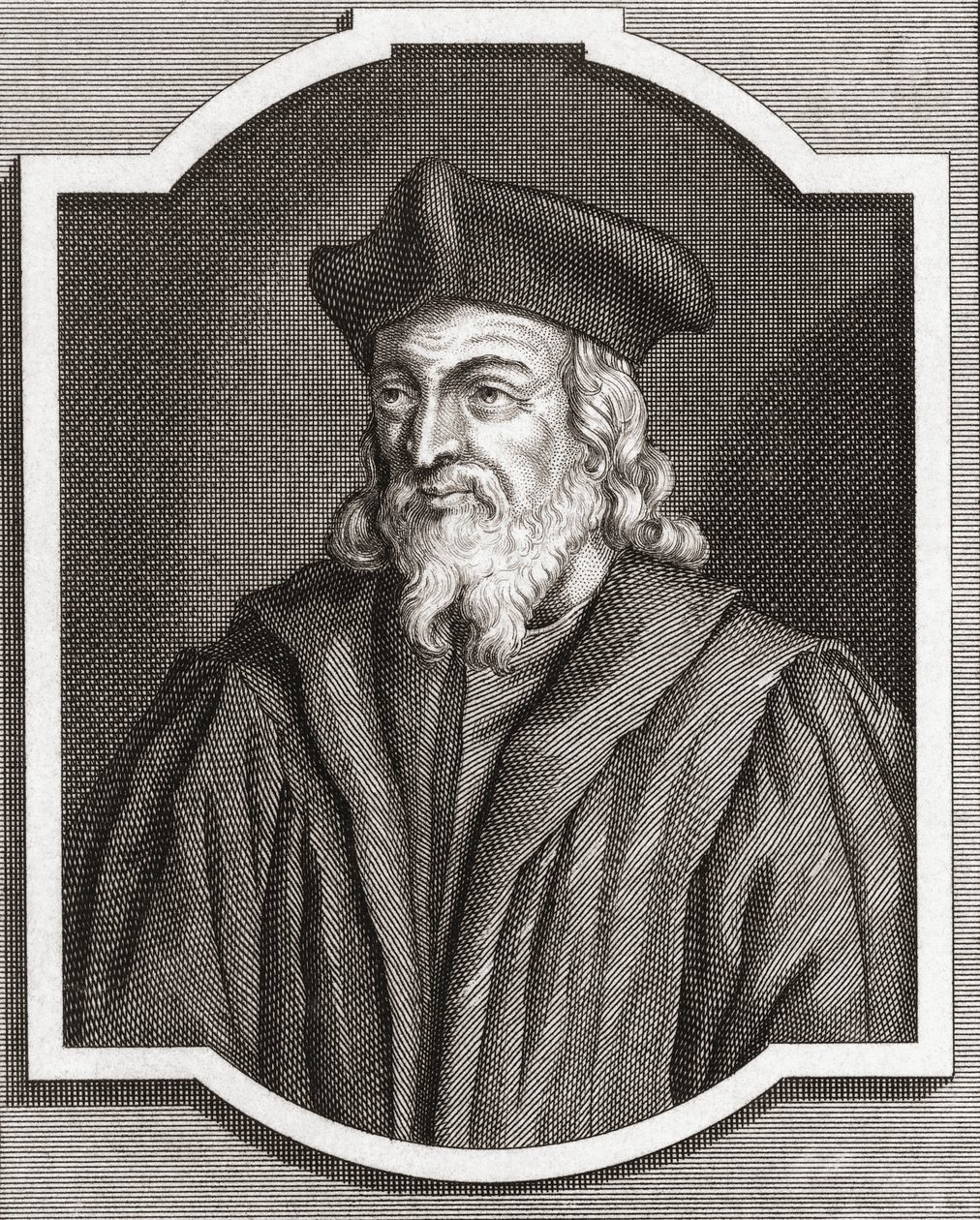 Jerónimo de Praga. Retrato. Século XVIII (impressão) de (after) Dutch School