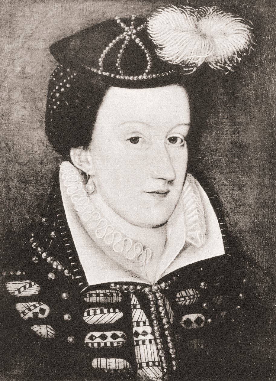 Maria, Rainha dos Escoceses (litho) de (after) English School