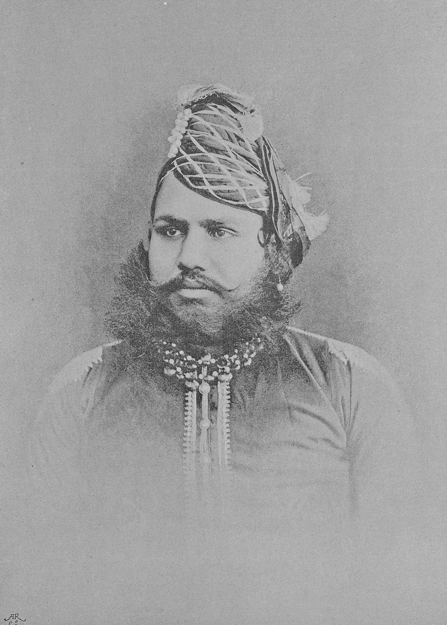 Maharaja Sawai Madho Singh II (gravura) de (after) English photographer