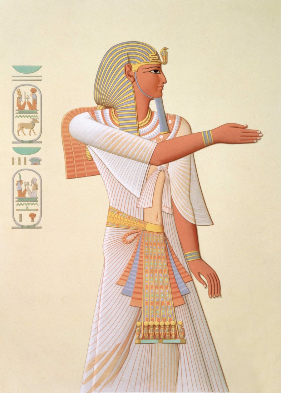 746.c.1. & f.8 Retrato do Faraó Mienptah-Hotephimat de (after) French School