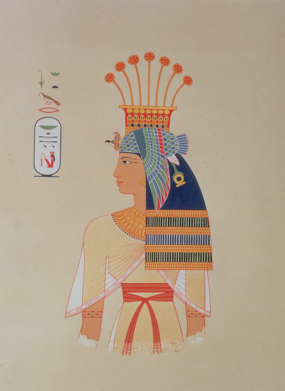 746.c.1. & f.8 Retrato da Rainha Nebto, filha de Ramses-Meiamoun, de 