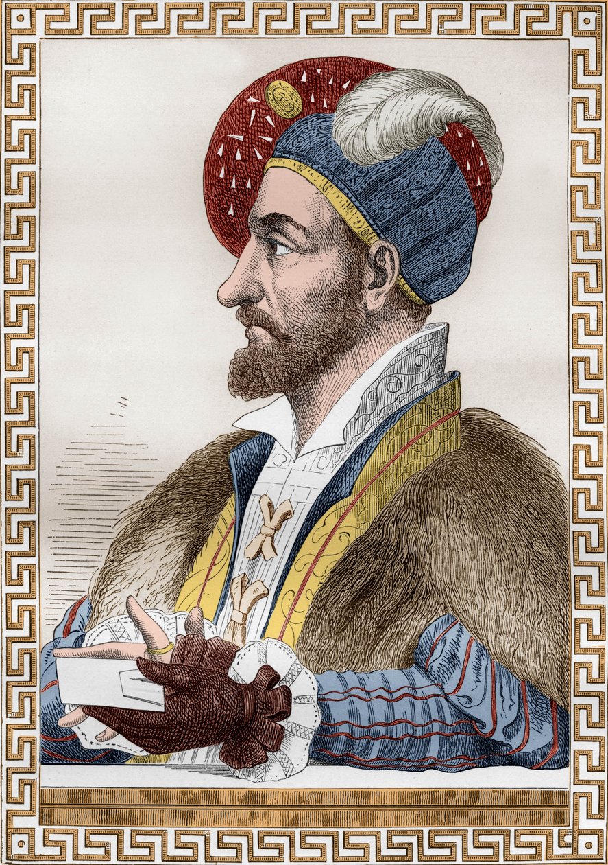 Charles III Duque de Bourbon, conhecido como o Connetable de Bourbon (1490-1527) connetable de França em 1515-1521, entrou então ao serviço de Charles Quint, gravando depois de Gaignieres a partir do livro "François1er" de De Lescure de (after) French School