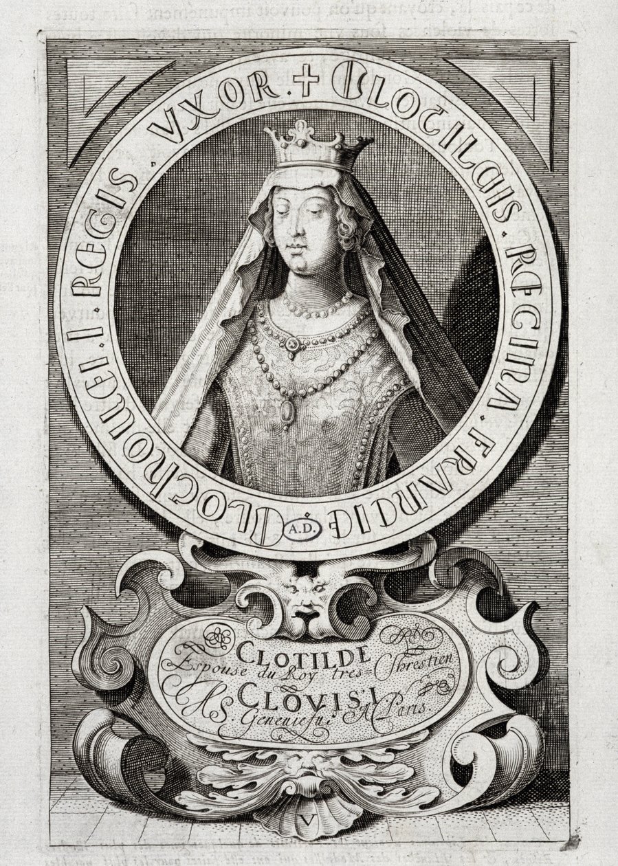 Retrato da Rainha Clotilde de (after) French School