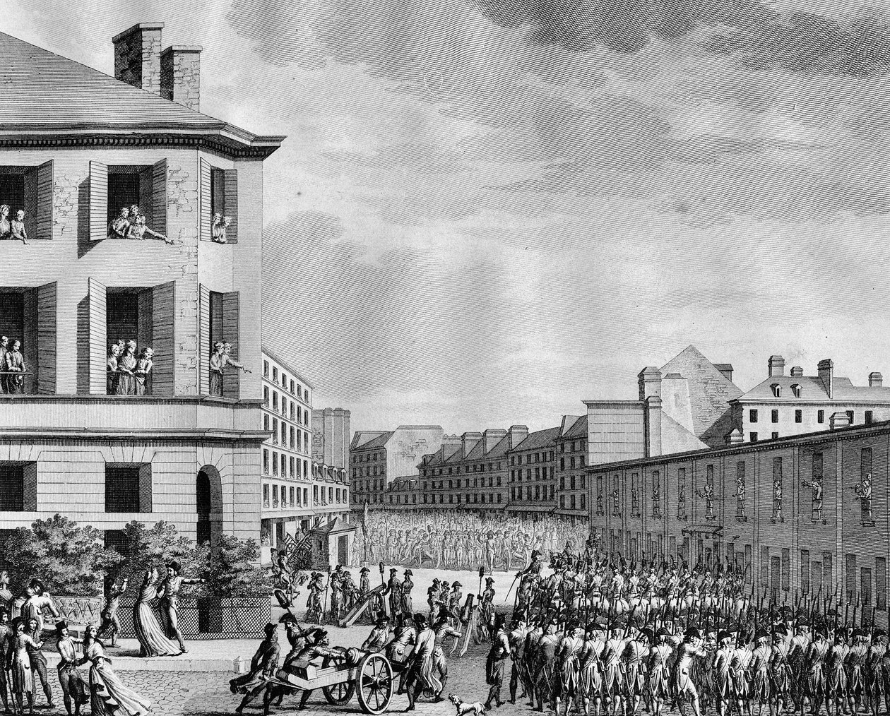 Revolução francesa e movimentos anti-revolucionários: Desarmamento do faubourg Saint Anthony no 4° Prairial An III (23 de maio de (after) Girardet